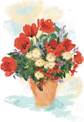 Poppy flower vase