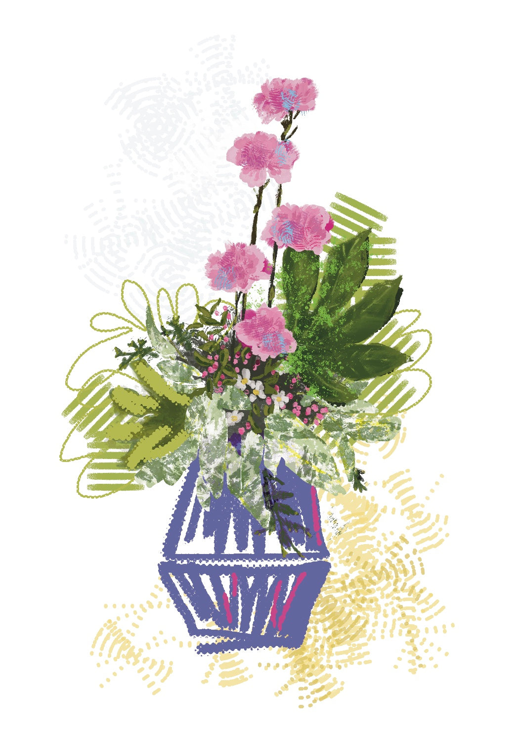Carnations flower vase