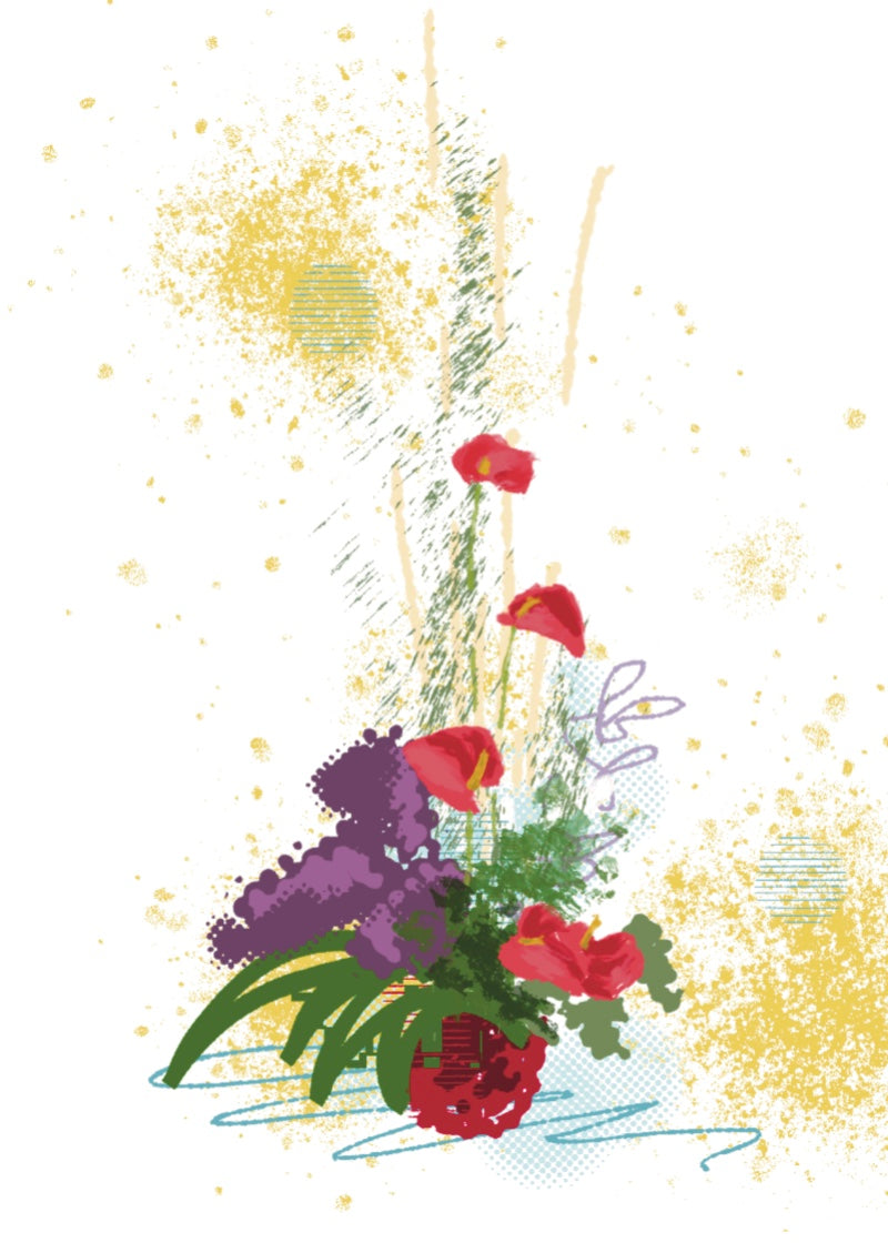 Peace lily flower vase